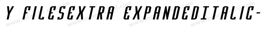Y FilesExtra ExpandedItalic字体转换